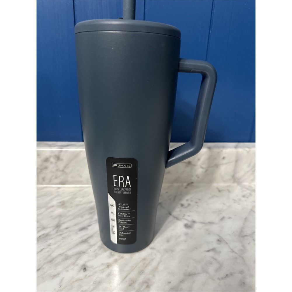BruMate Era 40oz Leakproof Travel Mug w/ Handle & Straw – Nightfall Blue